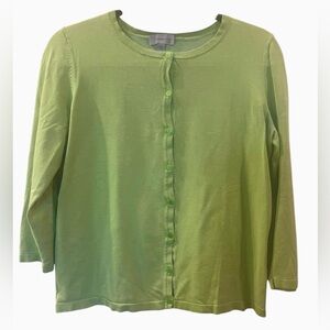 Amber Sun Women's Green Cardigan Button Up Sweater Long Sleeve Size: Medium